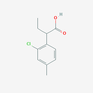 molecular formula C11H13ClO2 B13343748 2-(2-Chloro-4-methylphenyl)butanoic acid 