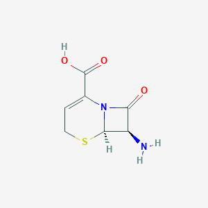 molecular formula C7H8N2O3S B133438 (6R,7R)-7-Amino-8-oxo-5-thia-1-azabicyclo[4.2.0]oct-2-ene-2-carboxylic acid CAS No. 36923-17-8