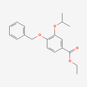 molecular formula C19H22O4 B13344023 Ethyl 4-(Benzyloxy)-3-isopropoxybenzoate 