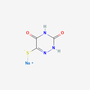molecular formula C3H2N3NaO2S B1334412 5-巯基-6-氮杂尿嘧啶钠盐 CAS No. 20029-35-0