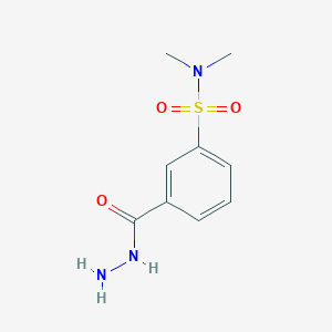 molecular formula C9H13N3O3S B1334420 3-(hydrazinecarbonyl)-N,N-dimethylbenzene-1-sulfonamide CAS No. 96134-79-1