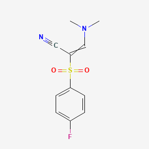 molecular formula C11H11FN2O2S B1334426 3-(Dimethylamino)-2-[(4-fluorophenyl)sulfonyl]acrylonitrile 
