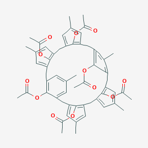molecular formula C60H60O12 B133443 4-Methyl-1-acetoxycalix[6]arene CAS No. 141137-71-5