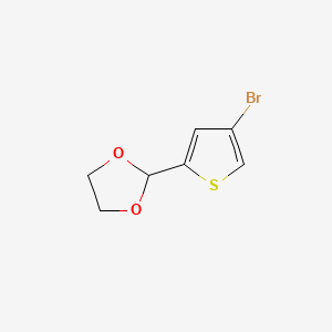 molecular formula C7H7BrO2S B1334438 2-(4-溴噻吩-2-基)-1,3-二氧戊环 CAS No. 58267-85-9