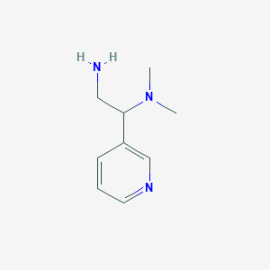 molecular formula C9H15N3 B1334452 (2-Amino-1-(3-pyridyl)ethyl)dimethylamine CAS No. 638220-38-9