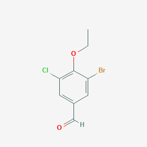 molecular formula C9H8BrClO2 B1334453 3-Bromo-5-chloro-4-ethoxybenzaldehyde CAS No. 884497-58-9