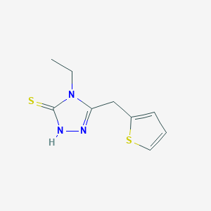 molecular formula C9H11N3S2 B1334454 4-ethyl-5-(thien-2-ylmethyl)-4H-1,2,4-triazole-3-thiol CAS No. 667435-85-0