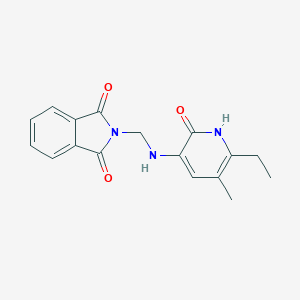 molecular formula C17H17N3O3 B133446 3-(N-(Phthalimidomethyl)amino)-5-ethyl-6-methylpyridin-2-(1H)-one CAS No. 143745-81-7