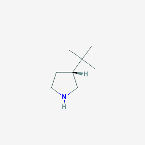 molecular formula C8H17N B13344617 (R)-3-(tert-Butyl)pyrrolidine 