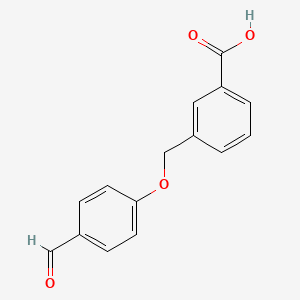 molecular formula C15H12O4 B1334467 3-[(4-甲酰苯氧基)甲基]苯甲酸 CAS No. 479578-95-5
