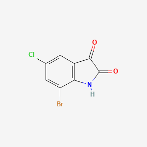 molecular formula C8H3BrClNO2 B1334471 7-Bromo-5-chloroindoline-2,3-dione CAS No. 312590-29-7