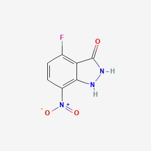 molecular formula C7H4FN3O3 B1334480 4-Fluoro-7-nitro-1,2-dihydroindazol-3-one CAS No. 501650-69-7