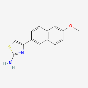 molecular formula C14H12N2OS B1334482 4-(6-甲氧基-2-萘基)-1,3-噻唑-2-胺 CAS No. 195824-61-4