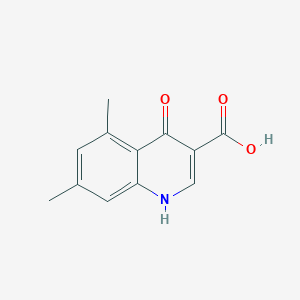 molecular formula C12H11NO3 B1334485 5,7-二甲基-4-羟基喹啉-3-甲酸 CAS No. 948293-86-5