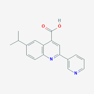 molecular formula C18H16N2O2 B1334497 6-Isopropyl-2-pyridin-3-ylquinoline-4-carboxylic acid CAS No. 897561-18-1