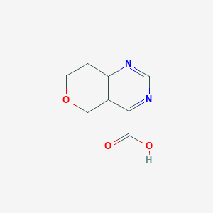 molecular formula C8H8N2O3 B13345070 7,8-Dihydro-5H-pyrano[4,3-d]pyrimidine-4-carboxylic acid 