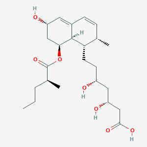 molecular formula C24H38O7 B133451 DES(2-methylbutanoyl)-2-methylpentanoyl pravastatin CAS No. 159345-66-1