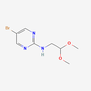molecular formula C8H12BrN3O2 B1334510 5-bromo-N-(2,2-dimethoxyethyl)pyrimidin-2-amine CAS No. 885267-37-8