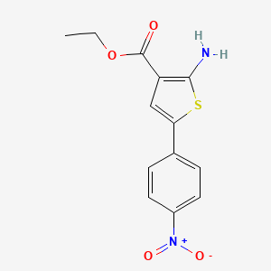 molecular formula C13H12N2O4S B13345209 Ethyl 2-amino-5-(4-nitrophenyl)thiophene-3-carboxylate 