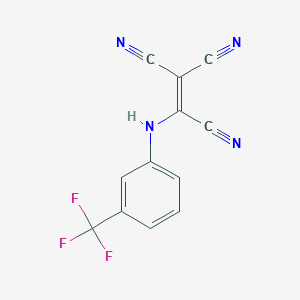 molecular formula C12H5F3N4 B1334526 Ethenetricarbonitrile, [[3-(trifluoromethyl)phenyl]amino]- CAS No. 113710-34-2