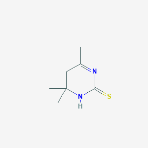 molecular formula C7H12N2S B1334530 4,4,6-Trimethyl-4,5-dihydropyrimidine-2-thiol CAS No. 933-49-3