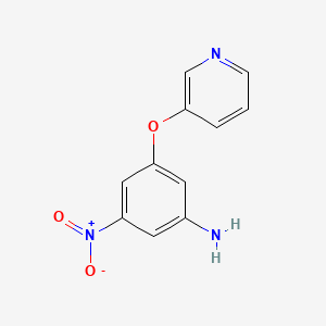 molecular formula C11H9N3O3 B1334533 3-Nitro-5-(pyridin-3-yloxy)aniline CAS No. 208122-66-1