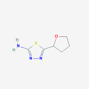 molecular formula C6H9N3OS B1334534 5-(Tetrahydrofuran-2-yl)-1,3,4-thiadiazol-2-amine CAS No. 383131-87-1