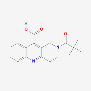 molecular formula C18H20N2O3 B1334537 2-(Tert-butylcarbonyl)-1,2,3,4-tetrahydrobenzo[b][1,6]naphthyridine-10-carboxylic acid CAS No. 887432-93-1