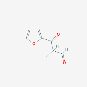 molecular formula C8H8O3 B13345458 3-(Furan-2-yl)-2-methyl-3-oxopropanal 