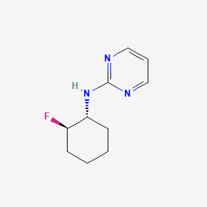 molecular formula C10H14FN3 B13345470 N-((1R,2R)-2-Fluorocyclohexyl)pyrimidin-2-amine 