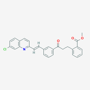 molecular formula C28H22ClNO3 B133455 Methyl 2-(3-(3-(2-(7-chloroquinolin-2-yl)vinyl)phenyl)-3-oxopropyl)benzoate CAS No. 149968-11-6