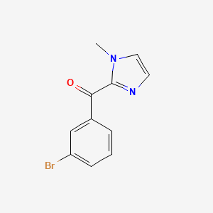 molecular formula C11H9BrN2O B1334560 (3-Bromophenyl)(1-methyl-1H-imidazol-2-YL)methanone CAS No. 300849-76-7