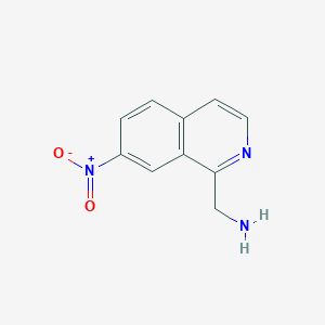 molecular formula C10H9N3O2 B13345687 (7-Nitroisoquinolin-1-yl)methanamine 