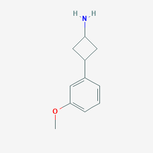 molecular formula C11H15NO B13345738 trans-3-(3-Methoxyphenyl)cyclobutanamine 