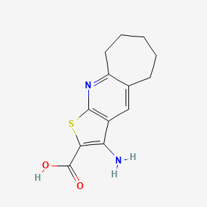 3-Amino-6,7,8,9-tetrahydro-5H-cyclohepta[b]-thieno[3,2-e]pyridine-2-carboxylic acid