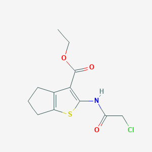 2-(2-Chloro-acetylamino)-5,6-dihydro-4H-cyclopenta[b]thiophene-3-carboxylic acid ethyl ester
