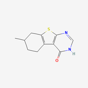 molecular formula C11H12N2OS B1334604 7-methyl-5,6,7,8-tetrahydro[1]benzothieno[2,3-d]pyrimidin-4(3H)-one CAS No. 95211-71-5