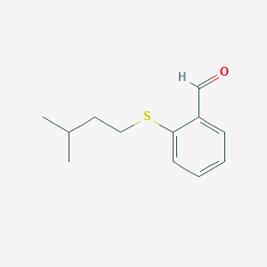 molecular formula C12H16OS B13346069 2-(Isopentylthio)benzaldehyde 