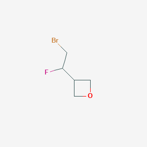 molecular formula C5H8BrFO B13346081 3-(2-Bromo-1-fluoroethyl)oxetane CAS No. 2322033-19-0