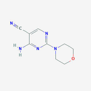 molecular formula C9H11N5O B1334613 4-Amino-2-(4-morpholinyl)-5-pyrimidinecarbonitrile CAS No. 78318-43-1
