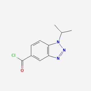 molecular formula C10H10ClN3O B1334614 1-Isopropyl-1H-1,2,3-benzotriazole-5-carbonyl chloride CAS No. 679806-67-8