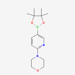 molecular formula C15H23BN2O3 B1334630 4-(5-(4,4,5,5-Tetramethyl-1,3,2-dioxaborolan-2-yl)pyridin-2-yl)morpholine CAS No. 485799-04-0