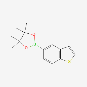 molecular formula C14H17BO2S B1334632 2-(1-Benzothiophen-5-yl)-4,4,5,5-tetramethyl-1,3,2-dioxaborolane CAS No. 501945-71-7