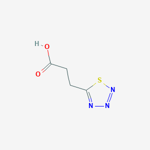 molecular formula C4H5N3O2S B13346536 3-(1,2,3,4-Thiatriazol-5-yl)propanoic acid 