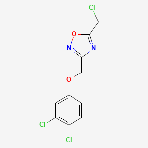 5-(Chloromethyl)-3-[(3,4-dichlorophenoxy)methyl]-1,2,4-oxadiazole