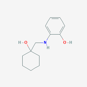molecular formula C13H19NO2 B13346677 2-(((1-Hydroxycyclohexyl)methyl)amino)phenol 