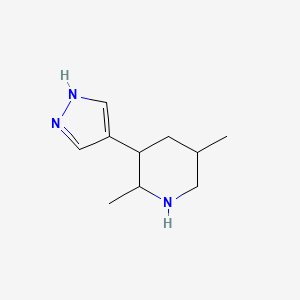 molecular formula C10H17N3 B13346801 2,5-Dimethyl-3-(1H-pyrazol-4-yl)piperidine 