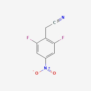 molecular formula C8H4F2N2O2 B13346857 2-(2,6-Difluoro-4-nitrophenyl)acetonitrile 
