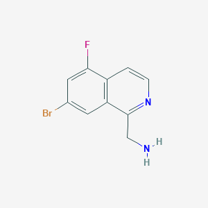 molecular formula C10H8BrFN2 B13347036 (7-Bromo-5-fluoroisoquinolin-1-yl)methanamine 