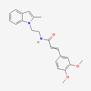 (E)-3-(3,4-dimethoxyphenyl)-N-(2-(2-methyl-1H-indol-1-yl)ethyl)acrylamide